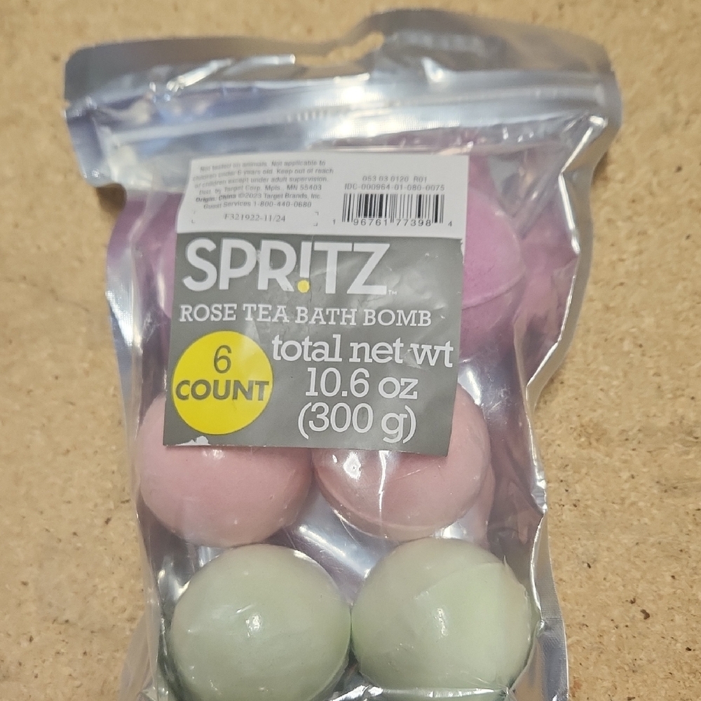 Spritz Rose Tea Bath‎ Bomb Collection - Pink and Green
